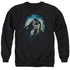 BATMAN/BAT CAVE - ADULT CREWNECK SWEATSHIRT - BLACK