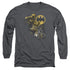BATMAN/BAT SIGNAL -  L/S ADULT 18/1  - CHARCOAL