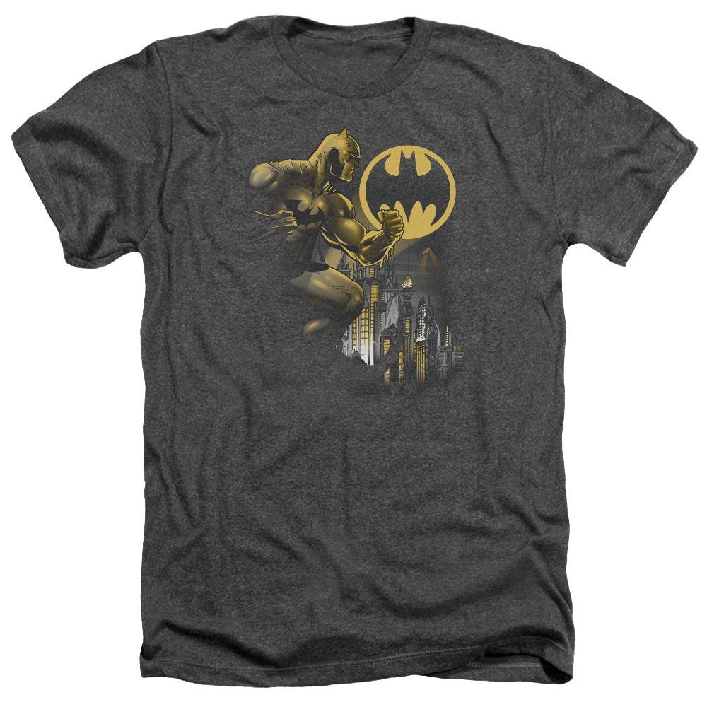 BATMAN/BAT SIGNAL - ADULT HEATHER - CHARCOAL