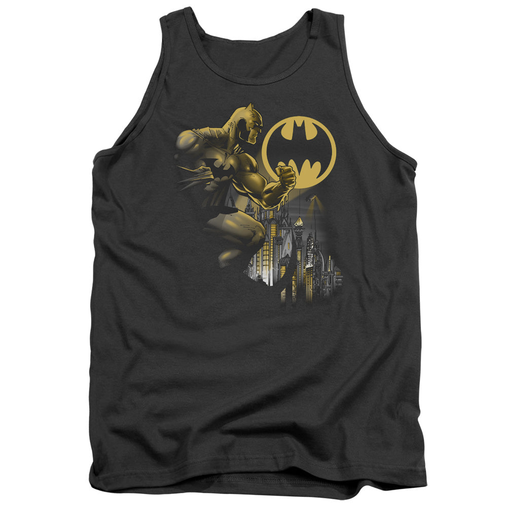 BATMAN/BAT SIGNAL - ADULT TANK - CHARCOAL