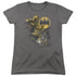 BATMAN/BAT SIGNAL - S/S WOMENS TEE - CHARCOAL