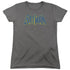 BATMAN/SKETCH LOGO - S/S WOMENS TEE - CHARCOAL