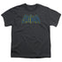 BATMAN/SKETCH LOGO - S/S YOUTH 18/1 - CHARCOAL