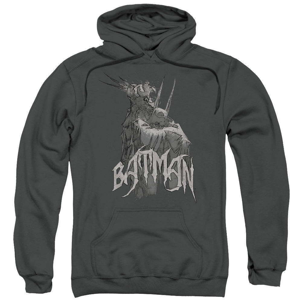 BATMAN/SCARY RIGHT HAND - ADULT PULLOVER HOODIE - CHARCOAL