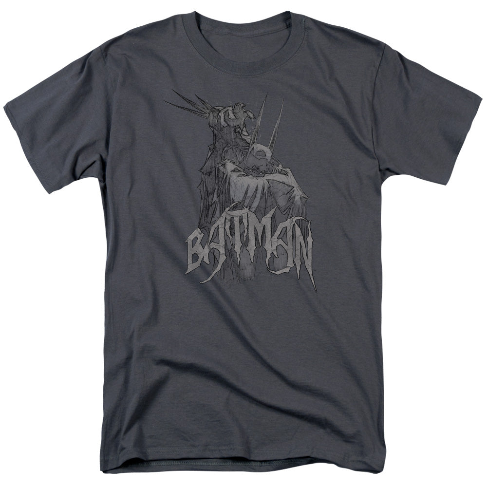 BATMAN/SCARY RIGHT HAND - S/S ADULT 18/1 - CHARCOAL