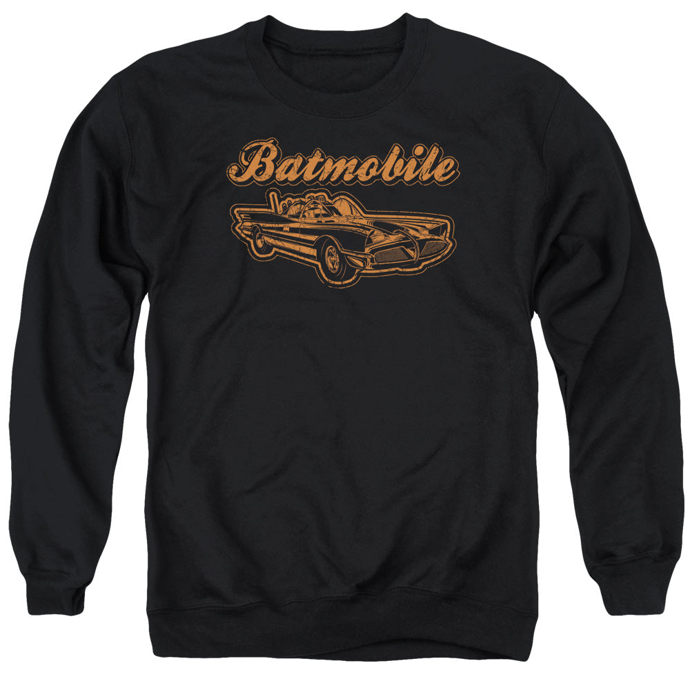 BATMAN/BATMOBILE - ADULT CREWNECK SWEATSHIRT - BLACK
