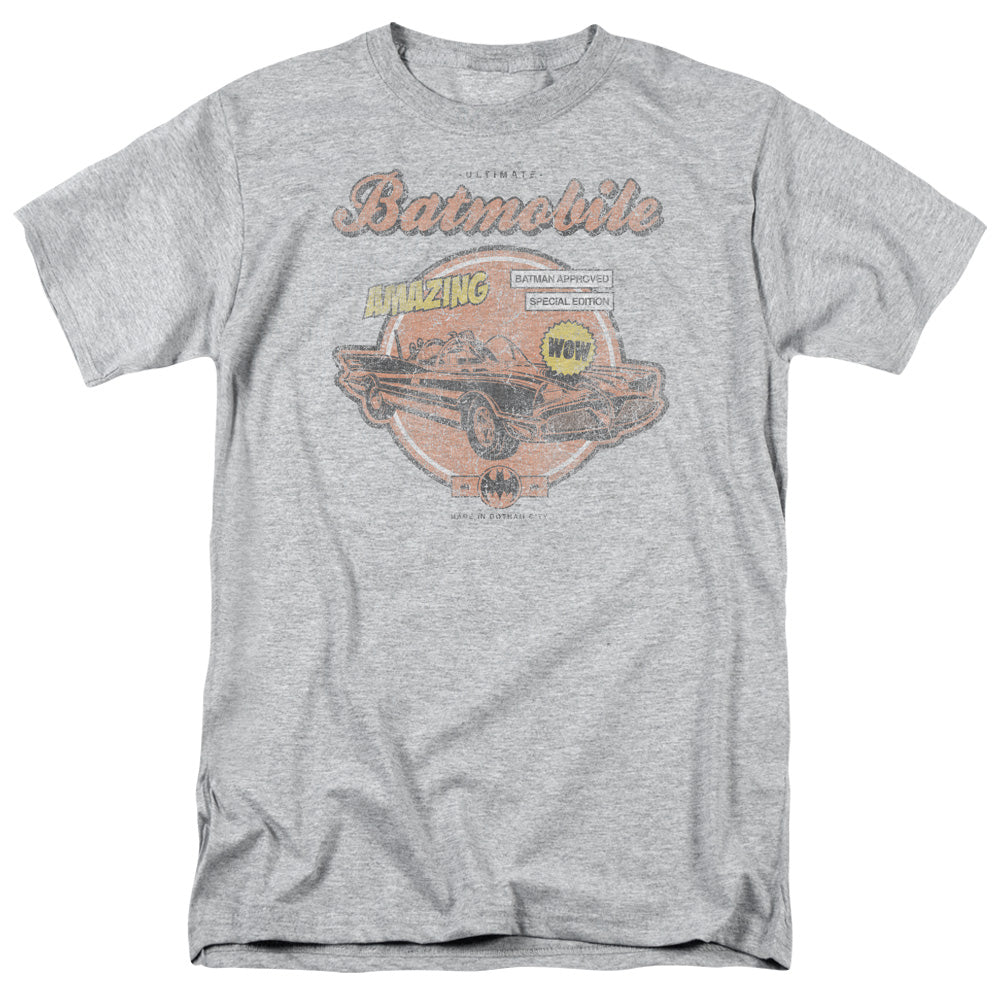 BATMAN/AMZING BATMOBILE - S/S ADULT 18/1 - ATHLETIC HEATHER