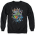 BATMAN/SAINTS AND PSYCHOS - ADULT CREWNECK SWEATSHIRT - BLACK