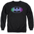 BATMAN/GRADIENT BAT LOGO - ADULT CREWNECK SWEATSHIRT - BLACK