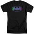 BATMAN/GRADIENT BAT LOGO - S/S ADULT TALL 18/1 - BLACK
