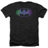 BATMAN/GRADIENT BAT LOGO - ADULT HEATHER - BLACK