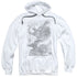 BATMAN/PENCIL BATARANG THROW - ADULT PULLOVER HOODIE - WHITE