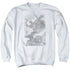 BATMAN/PENCIL BATARANG THROW - ADULT CREWNECK SWEATSHIRT - WHITE