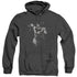 BATMAN/MATERIALIZED - ADULT HEATHER HOODIE - BLACK