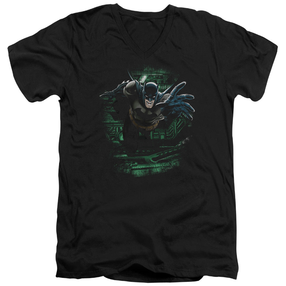 BATMAN/SURPRISE - S/S ADULT V-NECK 30/1 - BLACK
