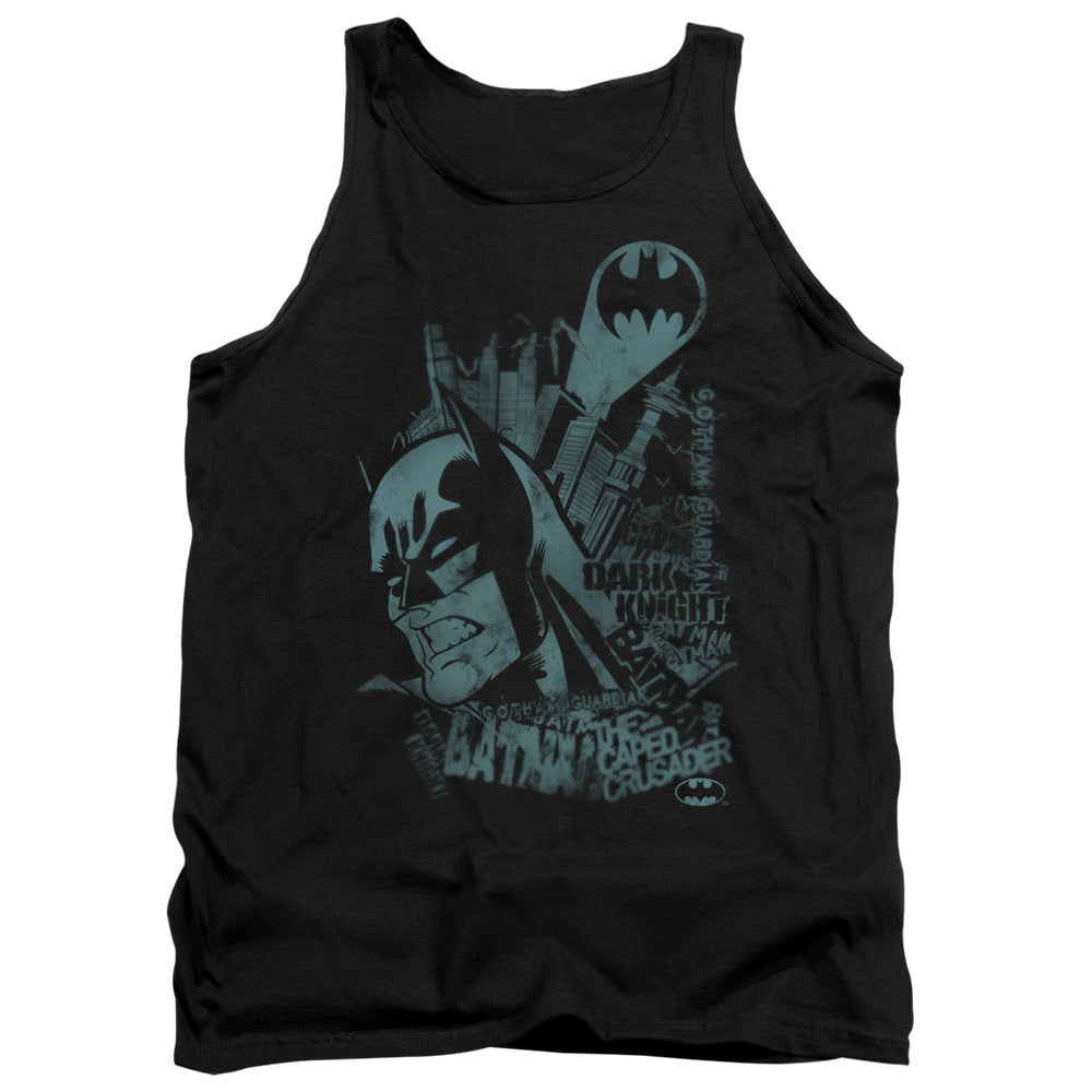 BATMAN/GRITTED TEETH - ADULT TANK - BLACK