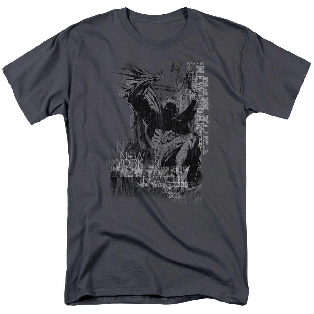 BATMAN/THE KNIGHT LIFE - S/S ADULT 18/1 - CHARCOAL