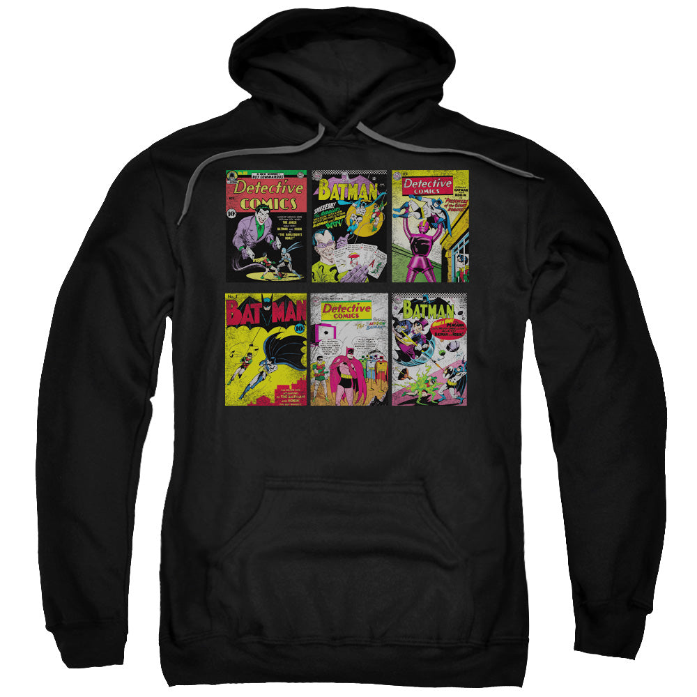 BATMAN/BM COVERS - ADULT PULLOVER HOODIE - BLACK
