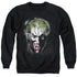 BATMAN/FACE OF MADNESS - ADULT CREWNECK SWEATSHIRT - BLACK