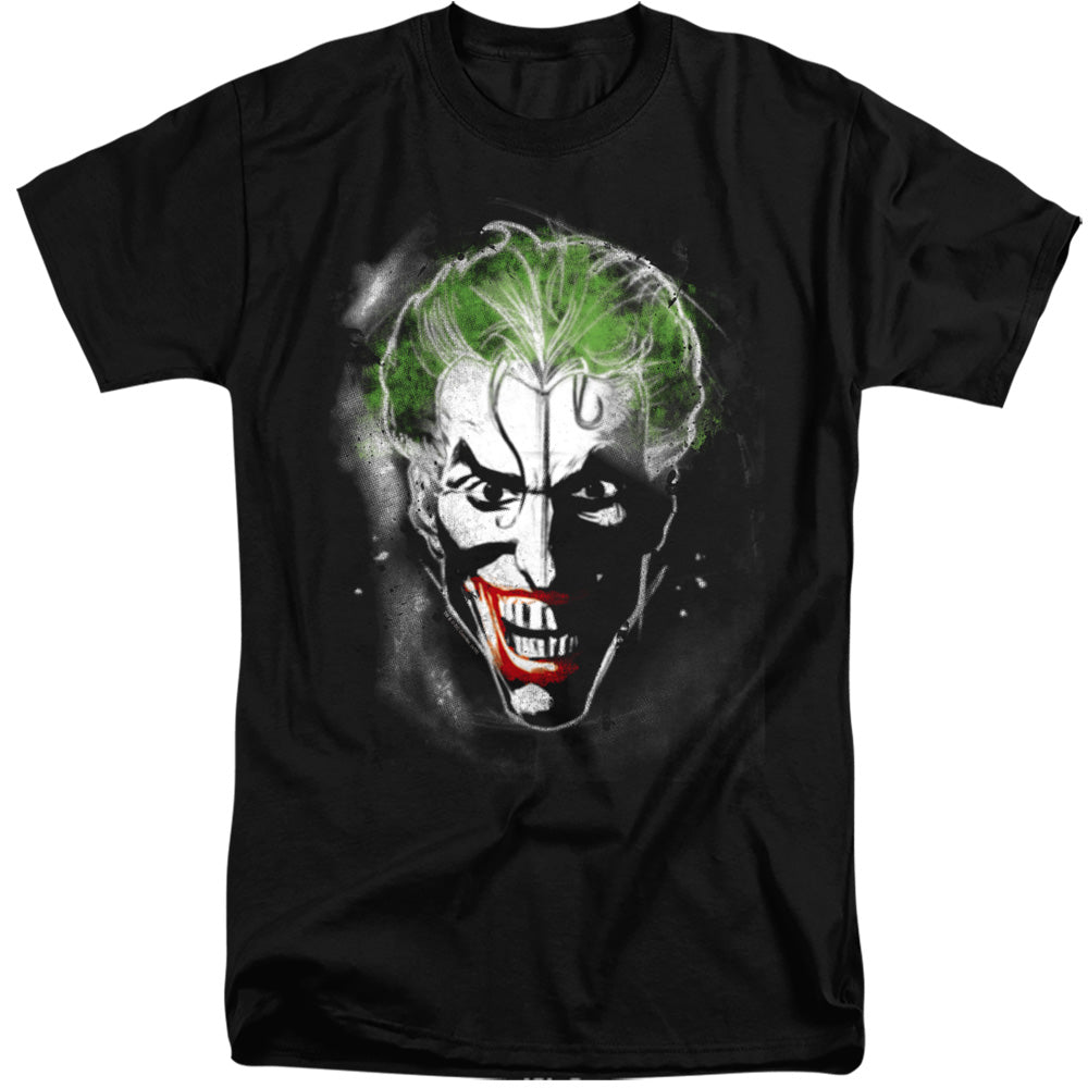BATMAN/FACE OF MADNESS - S/S ADULT TALL 18/1 - BLACK