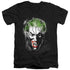 BATMAN/FACE OF MADNESS - S/S ADULT V-NECK 30/1 - BLACK