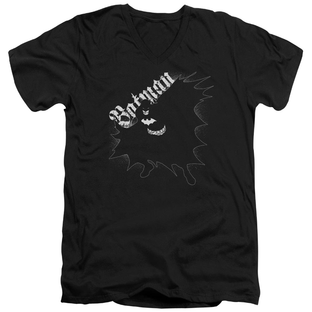 BATMAN/DARKNESS - S/S ADULT V-NECK 30/1 - BLACK