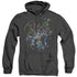 BATMAN/SURROUNDED - ADULT HEATHER HOODIE - BLACK