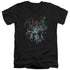 BATMAN/SURROUNDED - S/S ADULT V-NECK 30/1 - BLACK