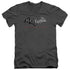 BATMAN ARKHAM CITY/LOGO - S/S ADULT V-NECK 30/1 - CHARCOAL