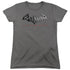 BATMAN ARKHAM CITY/LOGO - S/S WOMENS TEE - CHARCOAL