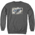 BATMAN ARKHAM CITY/GREETINGS FROM ARKHAM - ADULT CREWNECK SWEATSHIRT - CHARCOAL