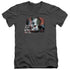 BATMAN ARKHAM CITY/PLENTY WRONG - S/S ADULT V-NECK 30/1 - CHARCOAL