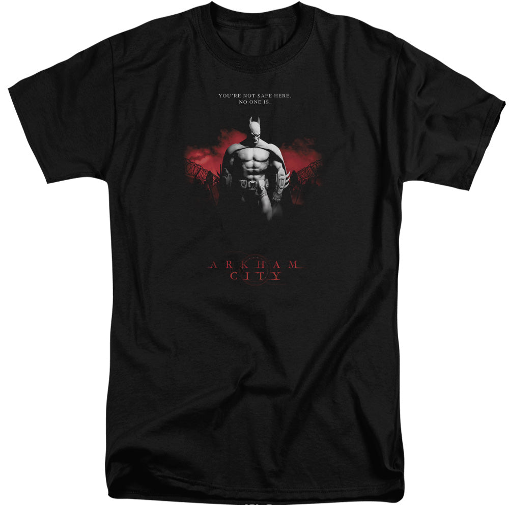 BATMAN ARKHAM CITY/STANDING STRONG - S/S ADULT TALL 18/1 - BLACK