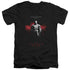 BATMAN ARKHAM CITY/STANDING STRONG - S/S ADULT V-NECK 30/1 - BLACK