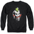 BATMAN ARKHAM CITY/SPRAYPAINT SMILE - ADULT CREWNECK SWEATSHIRT - BLACK
