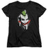 BATMAN ARKHAM CITY/SPRAYPAINT SMILE - S/S WOMENS TEE - BLACK