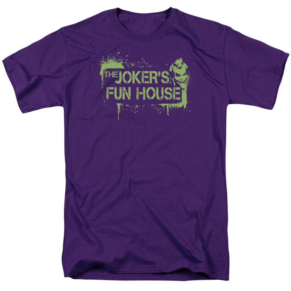 BATMAN ARKHAM CITY/JOKERS FUN HOUSE - S/S ADULT 18/1 - PURPLE
