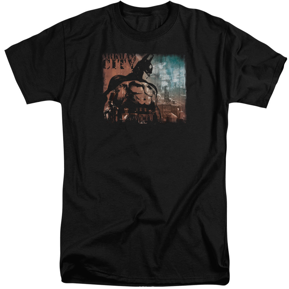 BATMAN ARKHAM CITY/CITY KNOCKOUT - S/S ADULT TALL 18/1 - BLACK