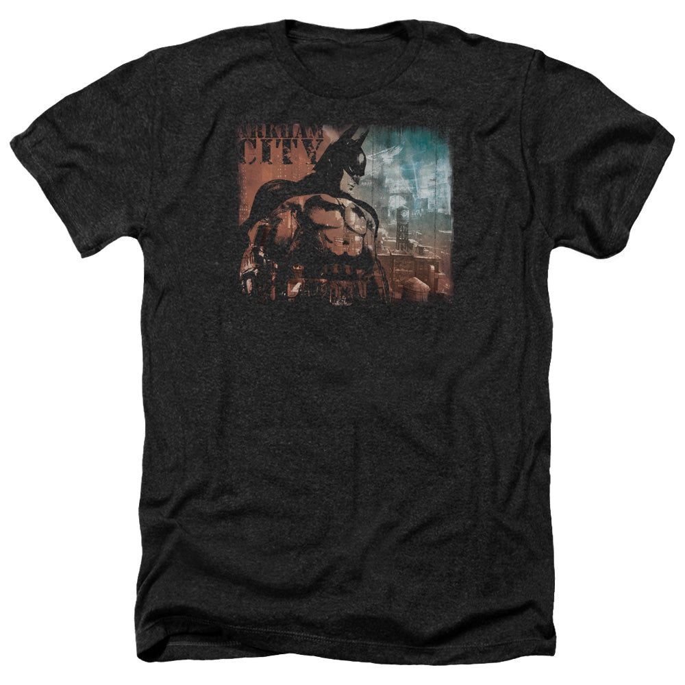 BATMAN ARKHAM CITY/CITY KNOCKOUT - ADULT HEATHER - BLACK