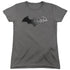 BATMAN ARKHAM CITY/BAT LOGO - S/S WOMENS TEE - CHARCOAL