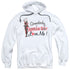 BATMAN ARKHAM CITY/SOMEBODY LOVES ME - ADULT PULLOVER HOODIE - WHITE