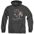 BATMAN ARKHAM CITY/BLOOD MOON - ADULT HEATHER HOODIE - BLACK