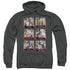 BATMAN ARKHAM CITY/ARKHAM LINEUP - ADULT PULLOVER HOODIE - CHARCOAL
