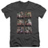 BATMAN ARKHAM CITY/ARKHAM LINEUP - S/S ADULT V-NECK 30/1 - CHARCOAL