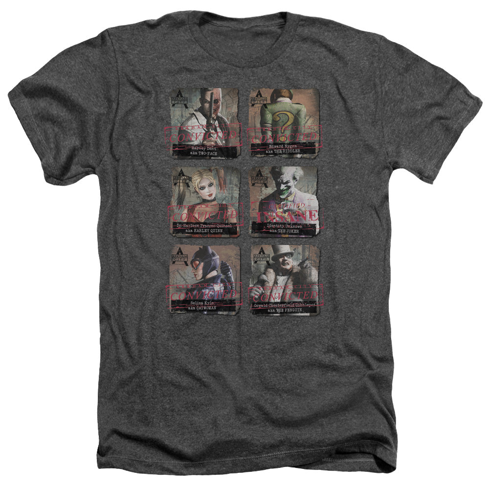 BATMAN ARKHAM CITY/ARKHAM LINEUP - ADULT HEATHER - CHARCOAL