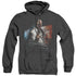 BATMAN ARKHAM CITY/TWO FACE - ADULT HEATHER HOODIE - BLACK