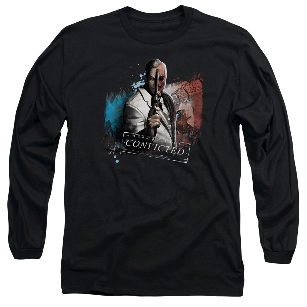 BATMAN ARKHAM CITY/TWO FACE - L/S ADULT 18/1 - BLACK