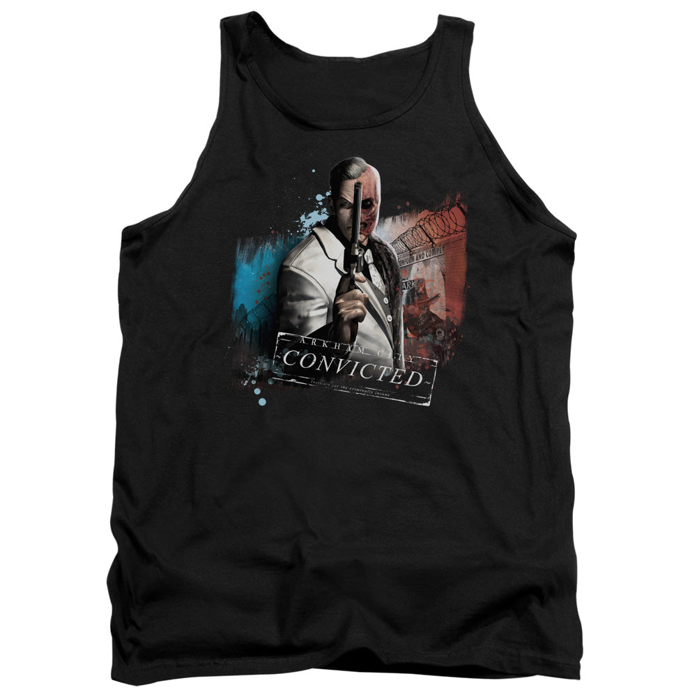 BATMAN ARKHAM CITY/TWO FACE - ADULT TANK - BLACK