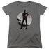 BATMAN ARKHAM CITY/CATWOMAN CONVICTED - S/S WOMENS TEE - CHARCOAL