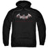 BATMAN ARKHAM CITY/BAT FILL - ADULT PULLOVER HOODIE - BLACK